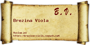 Brezina Viola névjegykártya